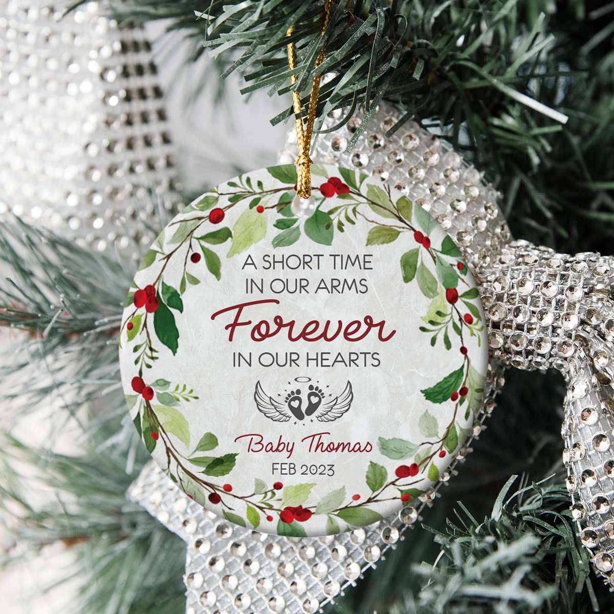 Baby in heaven christmas hot sale ornament