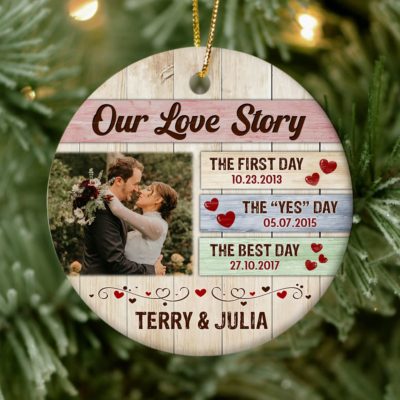 Personalized Couple Photo Ornaments For Christmas Unique Photo Keepsake 01