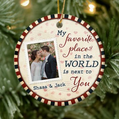 Custom Couple Photo Christmas Ornaments Special Keepsake Gift 01