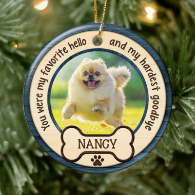 Personalized Sympathy Gift For Dog Owners Loss Of Pet Ornament 01