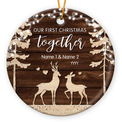 Custom First Christmas Together Ornament Unique Gifts For Newlyweds