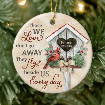 Meaningful Condolences Gift Personalized Sympathy Ceramic Ornament 01