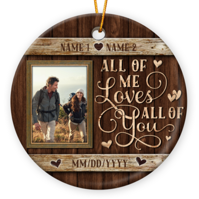 Custom Anniversary Photo Ceramic Ornament Loving Gift For Couple