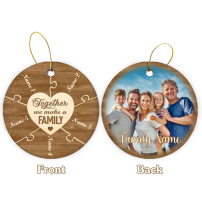 Personalized Family Name Ceramic Ornament Gift For Family Members