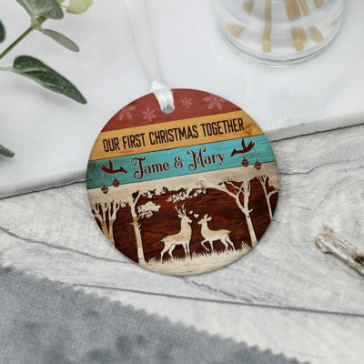 Engagement Christmas Ornament Christmas Gift For Engaged Couple 01