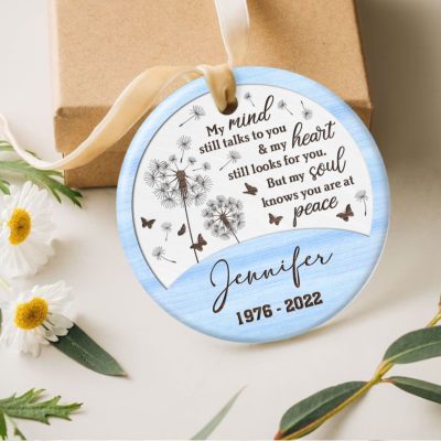 Memory Of A Loved One Gift Custom Name Remembrance Ornament 01