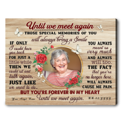 Personalized Photo Memorial Canvas Gift Grieving The Loss Of A Loved One