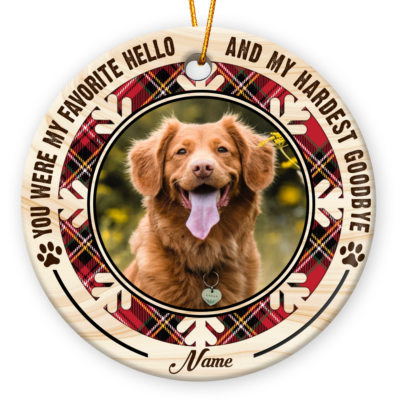Dog Memorial Ceramic Ornament Custom Dog Loss Christmas Gift