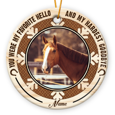Horse Memorial Ceramic Ornament Custom Horse Loss Christmas Gift