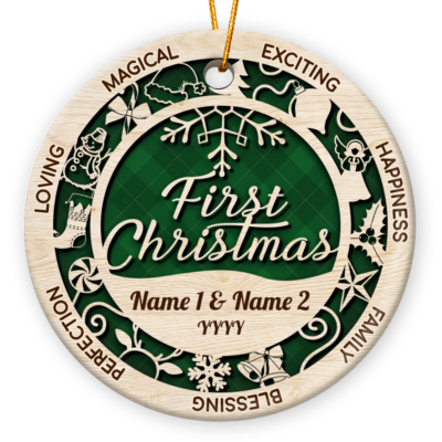 Romantic Newlywed Gifts Ideas Custom Christmas Ornament For Couples