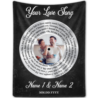 Custom Love Song Lyrics Blanket Unique Loving Gift Ideas For Couples
