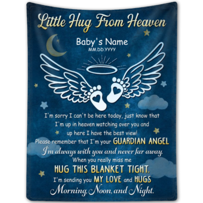 Memorial Gift For Loss Of Child Born Custom Blanket For Loss Of Infant