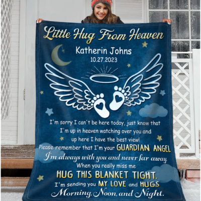 Memorial Gift For Loss Of Child Born Custom Blanket For Loss Of Infant 01