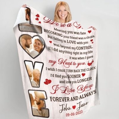 Custom Anniversary Blanket With Pictures Meaningful Gift Ideas For Couples 01