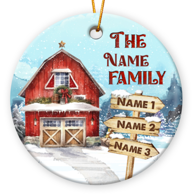 Custom Family Member Names Ornament Gift For New Home On Christmas