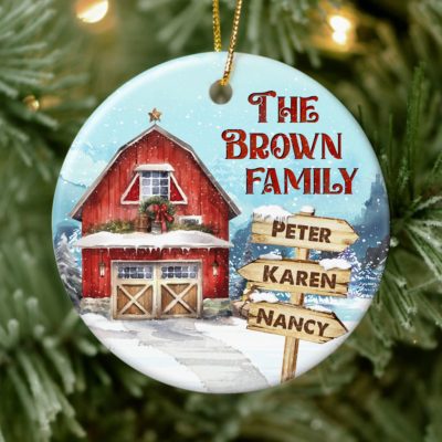 Custom Family Member Names Ornament Gift For New Home On Christmas 01