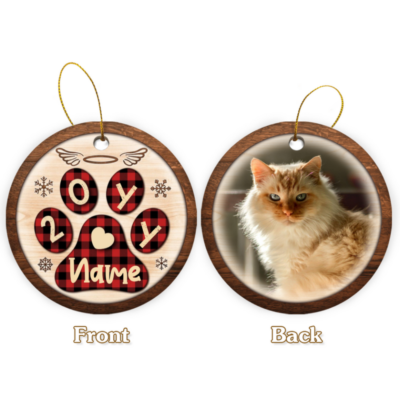 Cat Memorial Christmas Ornament Cat Keepsake Photo Gift