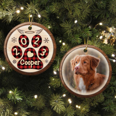 Dog Memorial Christmas Ornament Dog Keepsake Photo Gift