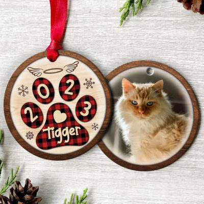 Cat Memorial Christmas Ornament Cat Keepsake Photo Gift