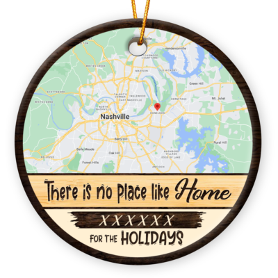 Keepsake Holiday Gift For Family Custom Location Map Home Ornament