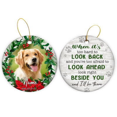 Pet Memorial Ornament With Photo Pet Loss Christmas Ornament Gifts