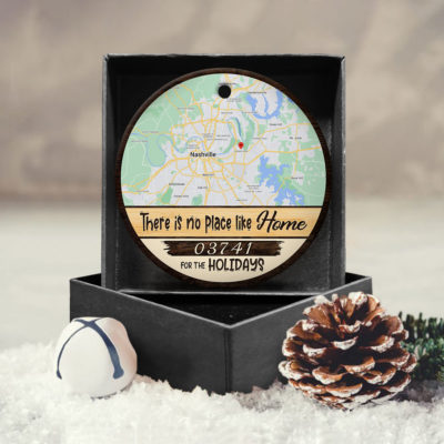 Keepsake Holiday Gift For Family Custom Location Map Home Ornament 01