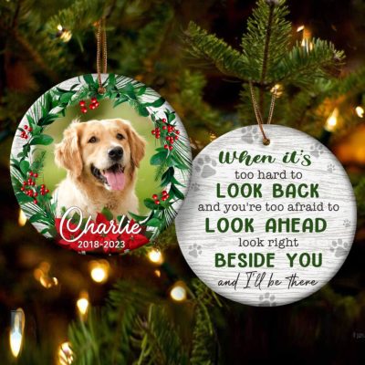 Pet Memorial Ornament With Photo Pet Loss Christmas Ornament Gifts