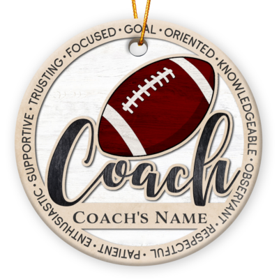 Custom Appreciation Football Coach Ornament Gift For Football Lovers