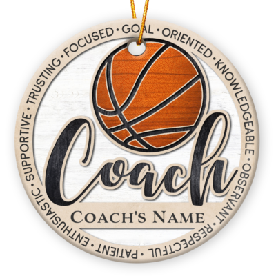 Custom Appreciation Basketball Coach Ornament Gift For Basketball Lovers