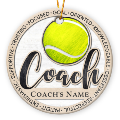 Custom Appreciation Tennis Coach Ornament Gift For Tennis Lovers