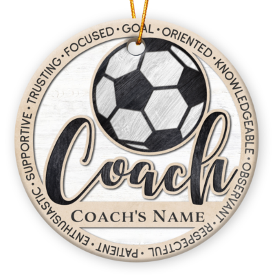 Custom Appreciation Soccer Coach Ornament Gift For Soccer Lovers