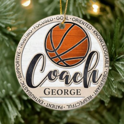 Custom Appreciation Basketball Coach Ornament Gift For Basketball Lovers 01