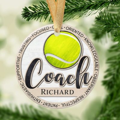 Custom Appreciation Tennis Coach Ornament Gift For Tennis Lovers 01