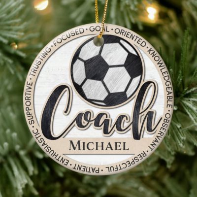 Custom Appreciation Soccer Coach Ornament Gift For Soccer Lovers 01