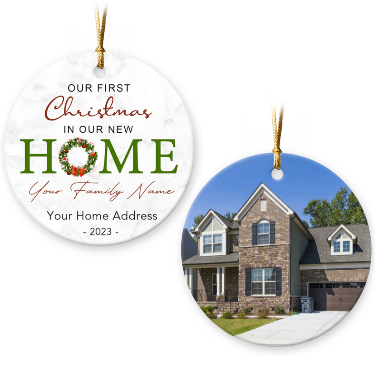 Personalized New Home Photo Ornament Gift First Christmas In Our New Home Ornament
