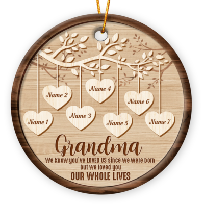 Christmas Gift For Grandma Custom Grandma Ornament With Grandkids Names