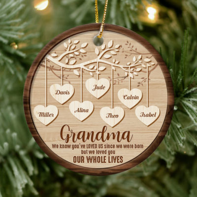 Christmas Gift For Grandma Custom Grandma Ornament With Grandkids Names 01