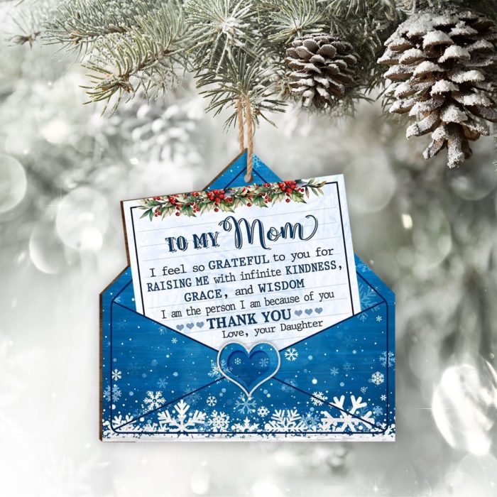 Christmas Gifts For Mom - Letter To Mom Wooden Ornament