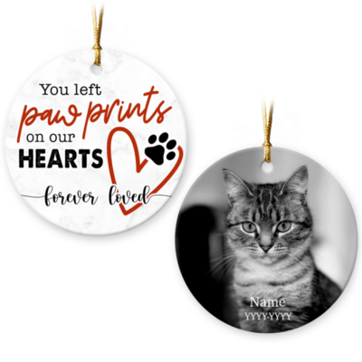 Personalized Cat Memorial Christmas Ornament Pet Sympathy Gifts