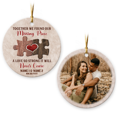 Custom Photo Couple Christmas Ornament Unique Gift For Sweet Day