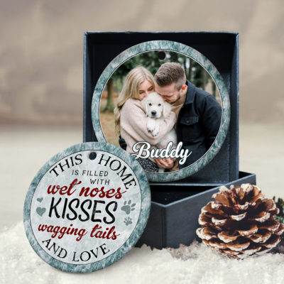 Unique Christmas Gift For Dog Lovers Custom Pet Photo Ornament 01