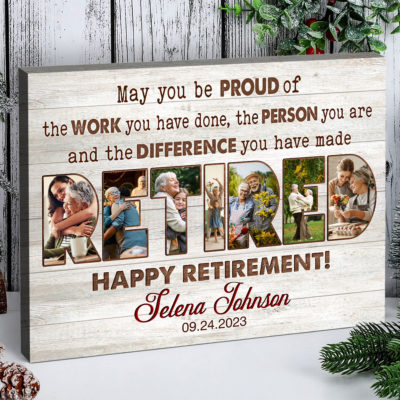 Personalized Photos Retirement Canvas Farewell Gifts For Coworker 01
