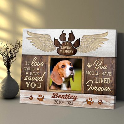 Dog Memorial Canvas Personalized Sympathy Pet Photo Gift