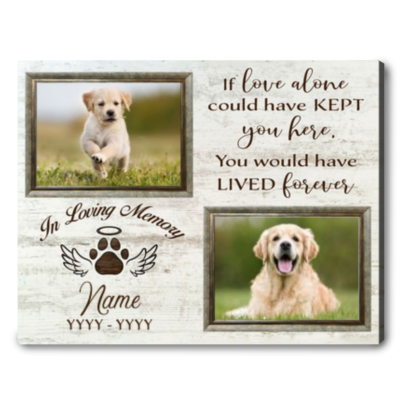 Dog Memorial Passing Gift Custom Sympathy Canvas For Pet Lovers