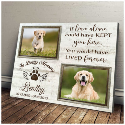 Dog Memorial Passing Gift Custom Sympathy Canvas For Pet Lovers 01