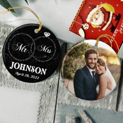 Personalized Mr And Mrs Ornament Unique Wedding Gift Ideas 01