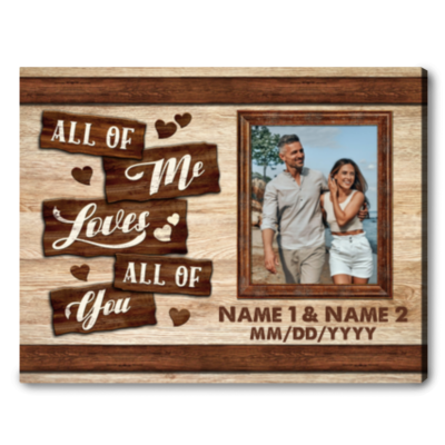 Couple Gift For Him And Her Custom Anniversary Wedding Canvas