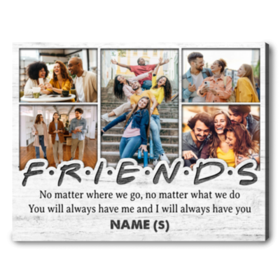 Custom Photo Friendship Canvas Print Birthday Gift For Best Friend