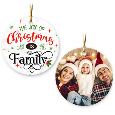Personalized Photo Christmas Ornament Keepsake Gift For Family
