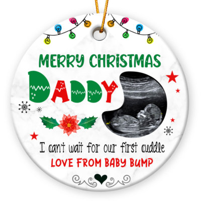 Personalized Sonogram Photo Ornament Gift For Future Daddy New Dad Gifts